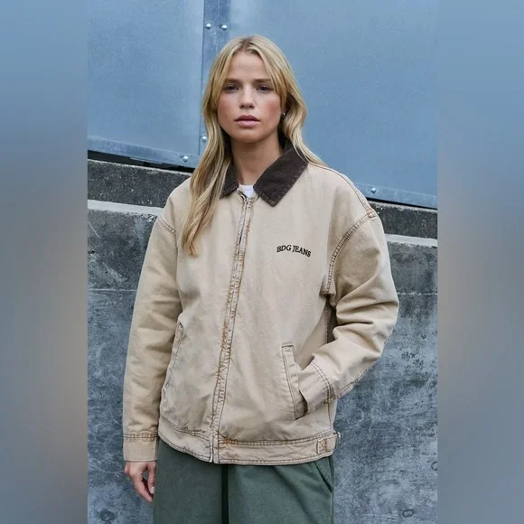 Urban Outfitters BDG Dex Detroit Workwear Barn Jacket in Beige